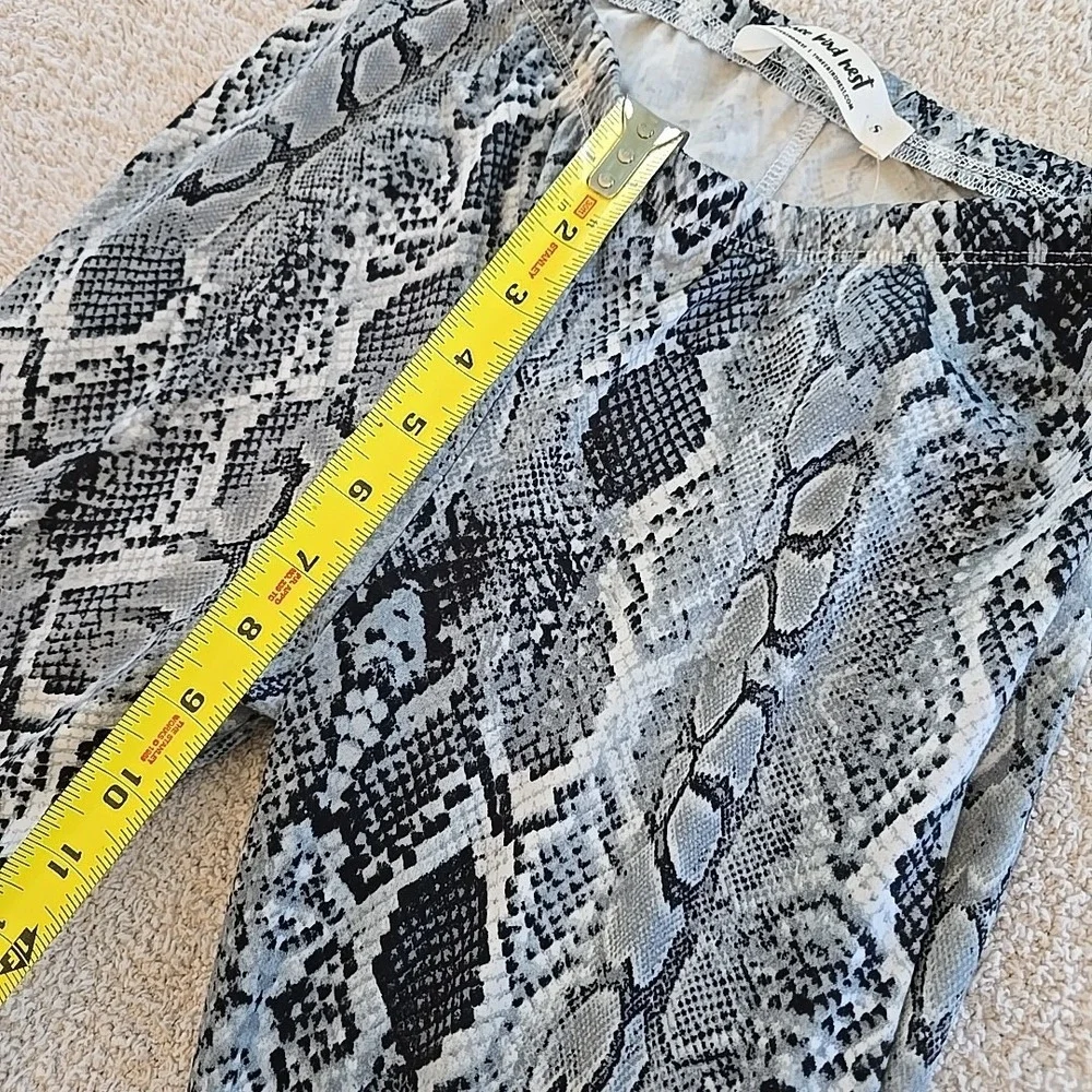 Three Bird Nest Python Bell Bottom Pants Womens Size S NWT Black Gray - Picture 7 of 12